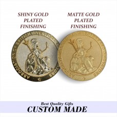 3D 24k gold plated casting coin medal